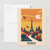 Paris  Art Briefkaart (Voorkant / Achterkant)
