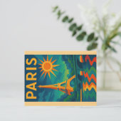 Paris Art Deco-ansichtkaart Briefkaart (Staand voorkant)
