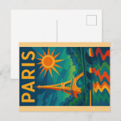 Paris Art Deco-ansichtkaart Briefkaart (Voorkant / Achterkant)