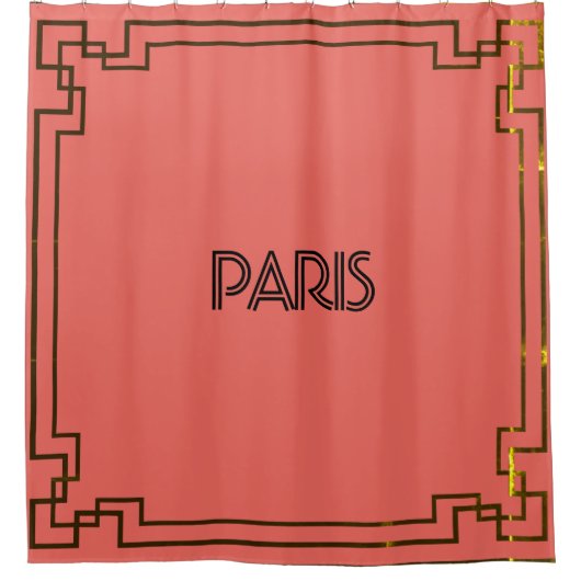 Paris Art Nouveau Art Deco Jugendstil Douchegordijn (Voorkant)