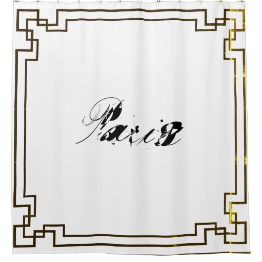 Paris Art Nouveau Art Deco Jugendstil Douchegordijn (Voorkant)