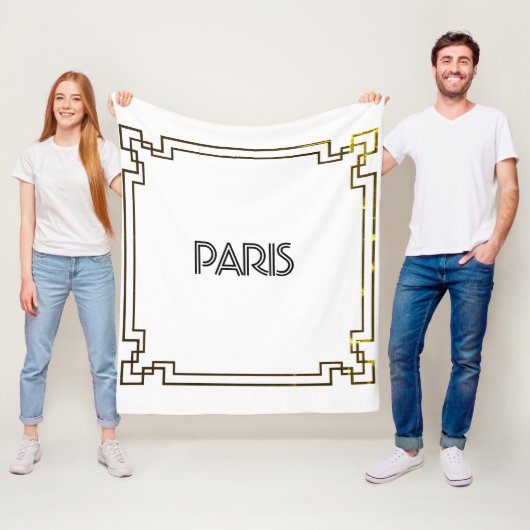 Paris Art Nouveau Art Deco Jugendstil Fleece Deken (In situ)