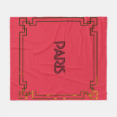 Paris Art Nouveau Art Deco Jugendstil Fleece Deken (Voorkant (Horizontaal))