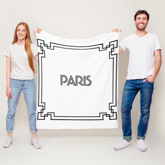 Paris Art Nouveau Art Deco Jugendstil Fleece Deken (In situ)
