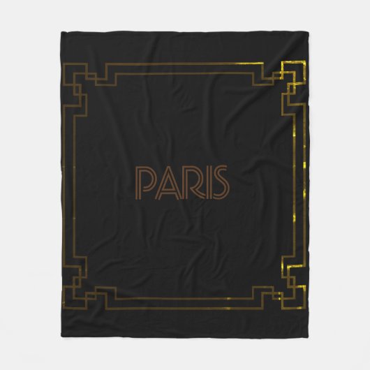 Paris Art Nouveau Art Deco Jugendstil Fleece Deken (Voorkant)