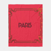 Paris Art Nouveau Art Deco Jugendstil Fleece Deken (Voorkant)