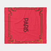 Paris Art Nouveau Art Deco Jugendstil Fleece Deken (Voorkant (Horizontaal))