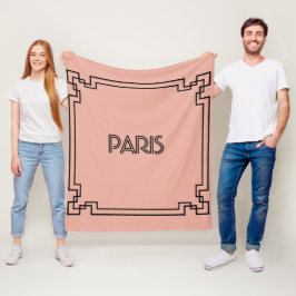 Paris Art Nouveau Art Deco Jugendstil Fleece Deken