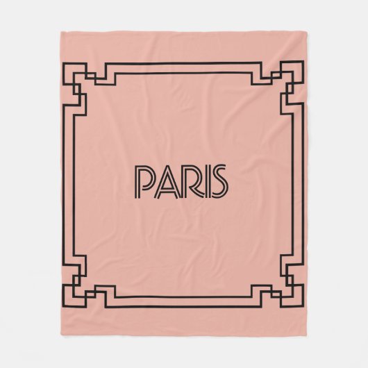 Paris Art Nouveau Art Deco Jugendstil Fleece Deken (Voorkant)