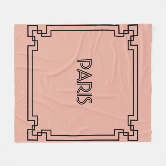 Paris Art Nouveau Art Deco Jugendstil Fleece Deken (Voorkant (Horizontaal))