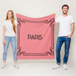 Paris Art Nouveau Art Deco Jugendstil Fleece Deken