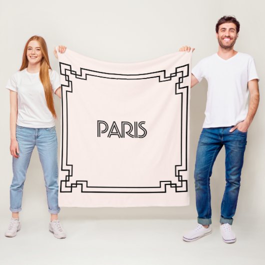 Paris Art Nouveau Art Deco Jugendstil Fleece Deken (In situ)