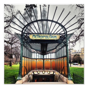Paris Art Nouveau Hector Guimard Foto Afdruk