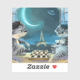 Paris at Night Vinyl Sticker (verschillende maten)