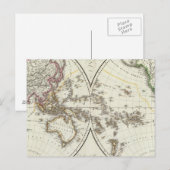 Paris Atlas Map Briefkaart (Voorkant / Achterkant)
