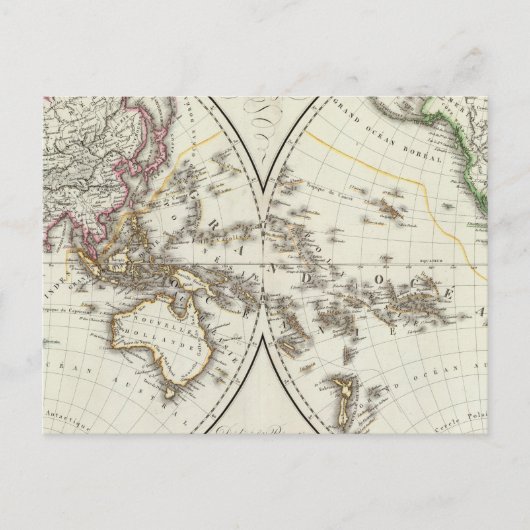 Paris Atlas Map Briefkaart (Voorkant)