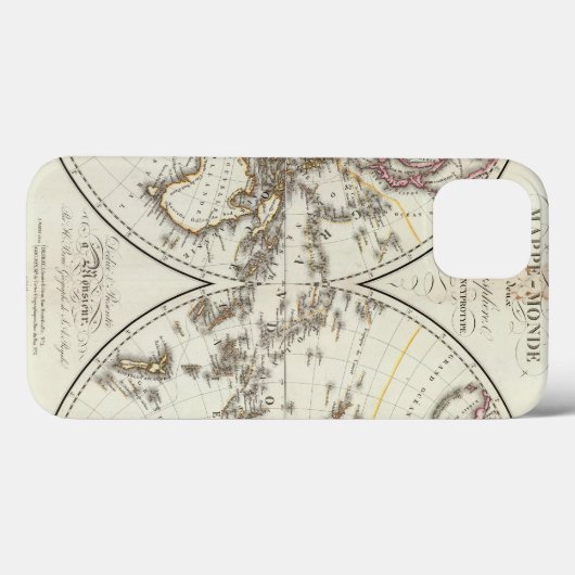 Paris Atlas Map Case-Mate iPhone Case (Achterkant (horizontaal))