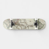 Paris Atlas Map Persoonlijk Skateboard (Horizontaal)