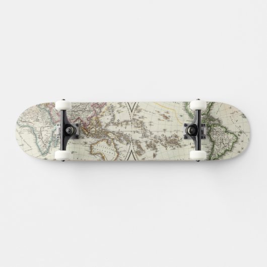 Paris Atlas Map Persoonlijk Skateboard (Horizontaal)
