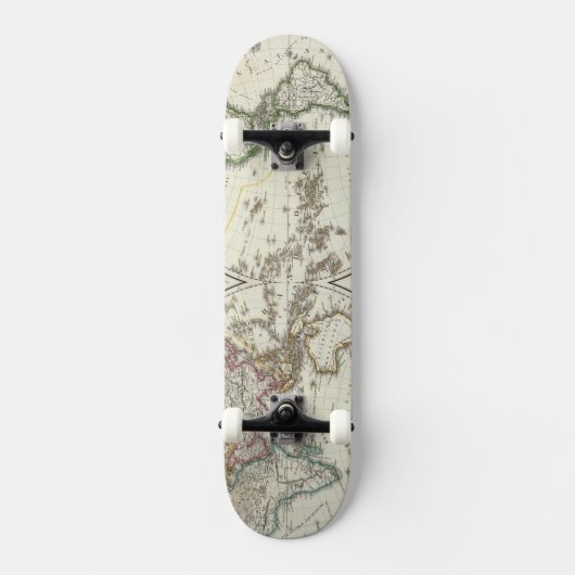 Paris Atlas Map Persoonlijk Skateboard (Voorkant)