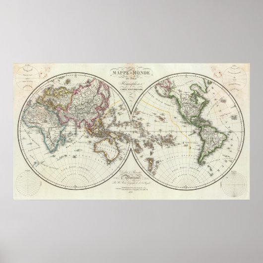 Paris Atlas Map Poster (Voorkant)