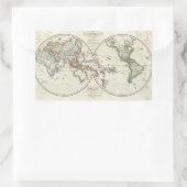 Paris Atlas Map Rechthoekige Sticker (Tas)