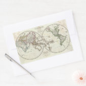 Paris Atlas Map Rechthoekige Sticker (Envelop)