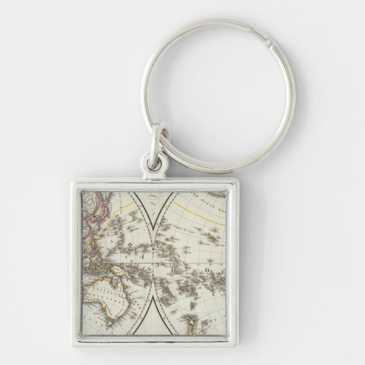 Paris Atlas Map Sleutelhanger (Voorkant)