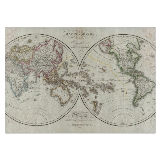 Paris Atlas Map Snijplank (Voorkant)