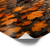 Paris Autumn Café Street – Warm Fall Poster (Hoek)