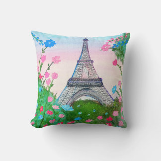 Paris azul y rosa kussen