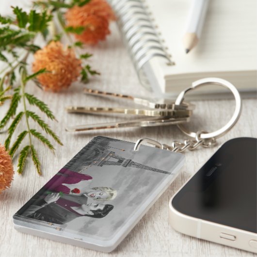 Paris B&W Sleutelhanger (Voorkant Rechts)