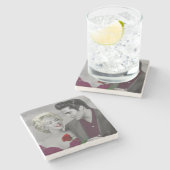 Paris B&W Stenen Onderzetter (Zijkant)