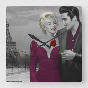 Paris B&W Vierkante Klok