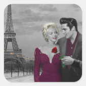Paris B&W Vierkante Sticker (Voorkant)