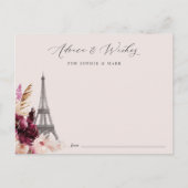 Paris Baby shower Advies & Wishes Kaart (Voorkant)