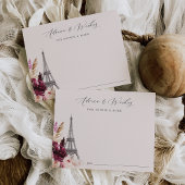 Paris Baby shower Advies & Wishes Kaart