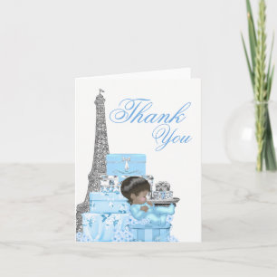 Paris Baby Shower Dankkaartjes Bedankkaart