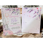 Paris Baby shower Invitation Bonjour Bebe roze Kaart