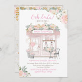 Paris Baby Shower Kaart (Voorkant / Achterkant)