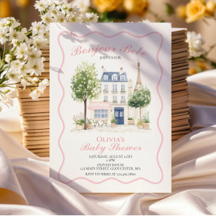 Paris Baby Shower Parijse Café Theepartij Kaart