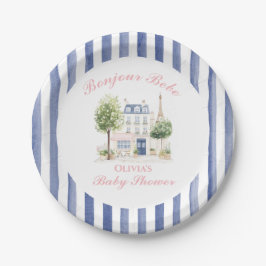 Paris Baby Shower Parijse Café Theepartij Papieren Bordje