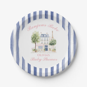 Paris Baby Shower Parijse Café Theepartij Papieren Bordje