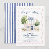 Paris Baby Shower Parisian Cafe Tea Party Kaart (Voorkant / Achterkant)