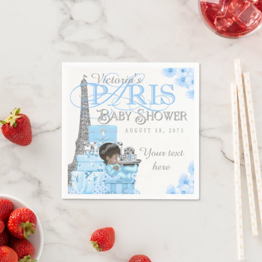 Paris Baby shower Servetten Etnisch Jongen Baby sh (Insitu)
