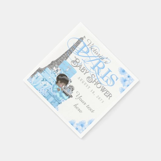 Paris Baby shower Servetten Etnisch Jongen Baby sh (Hoek)