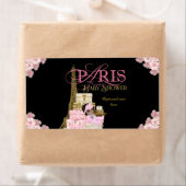 Paris Baby Shower Waterfleslabels Etiket (Insitu)