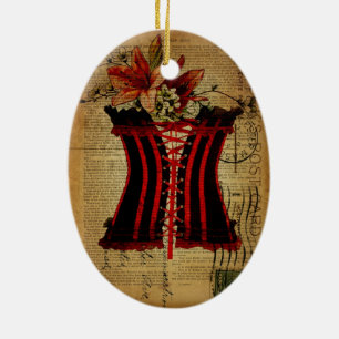Paris Bachelorette Party corset Keramisch Ornament