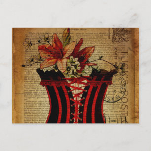 Paris Bachelorette Party corset Uitnodiging Briefkaart