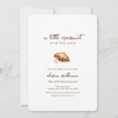 Paris Bakery Pastry Croissant Baby shower Kaart (Voorkant)